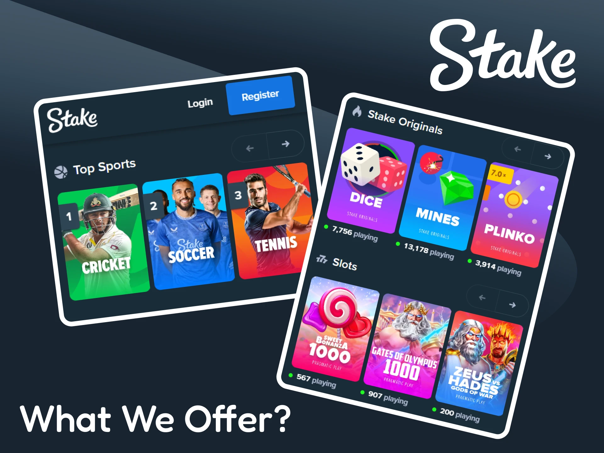 Check out the offerings of the official Stake platform.