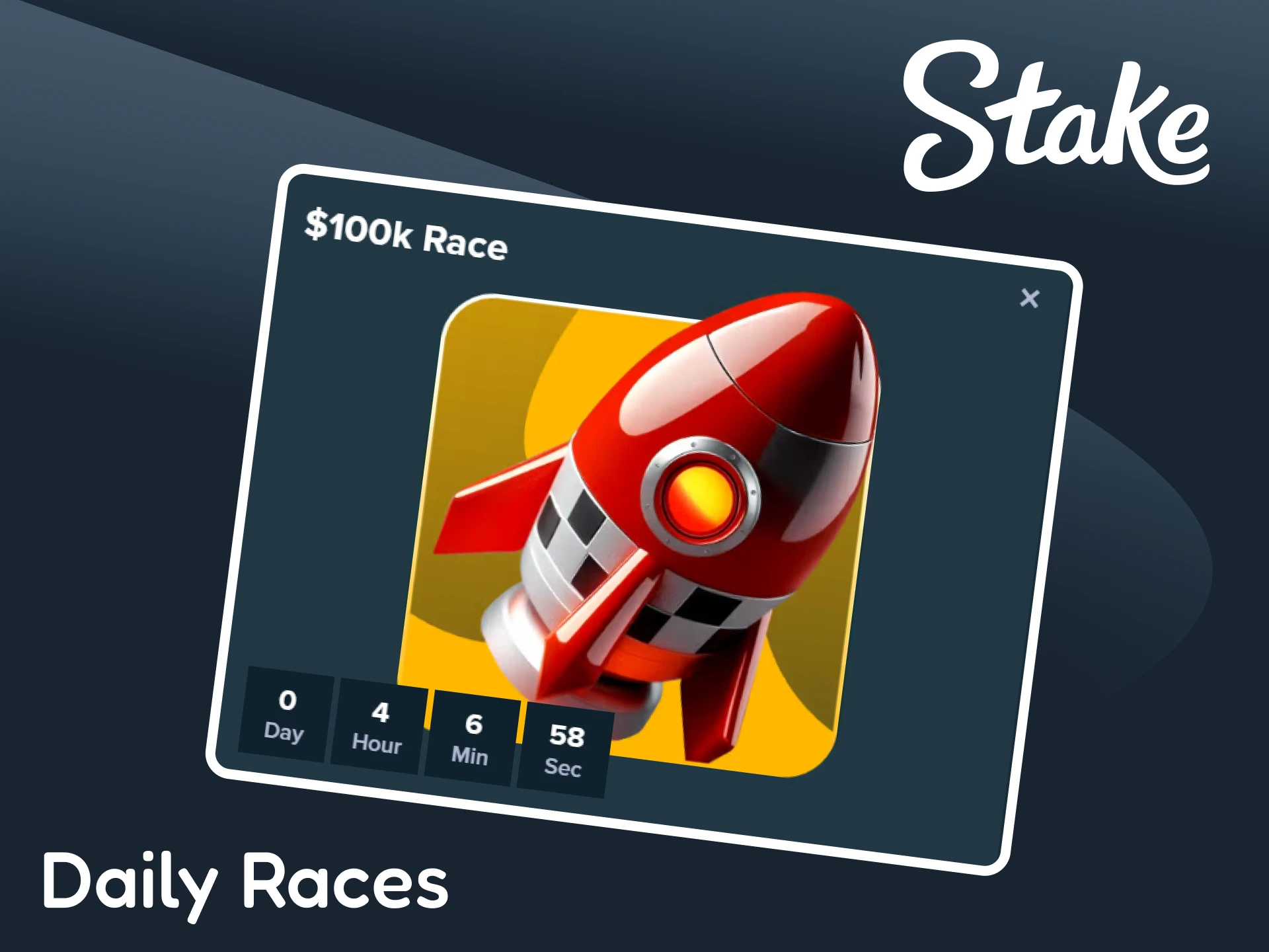Get the Daily Races bonus on the Stake platform.