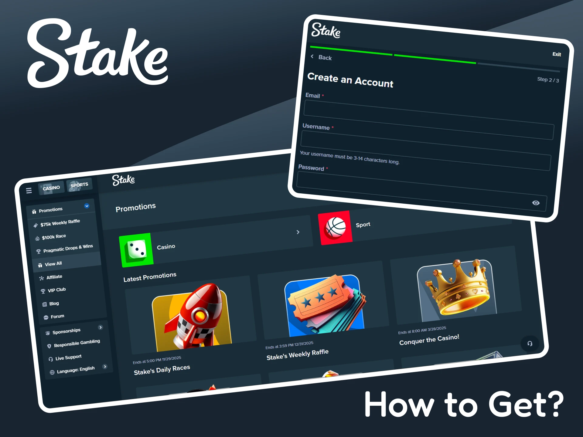 Find out how to get bonuses on the Stake platform.