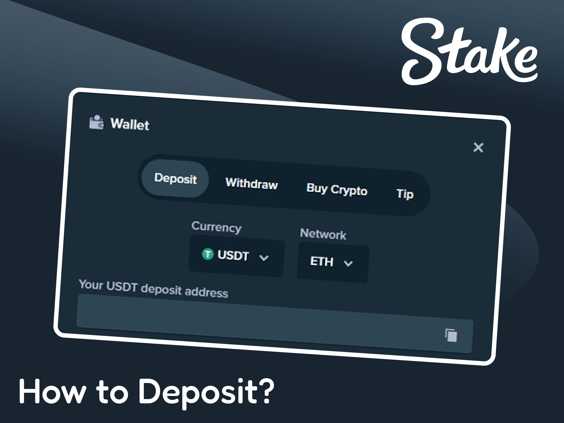 Learn how to make a deposit to your Stake account.