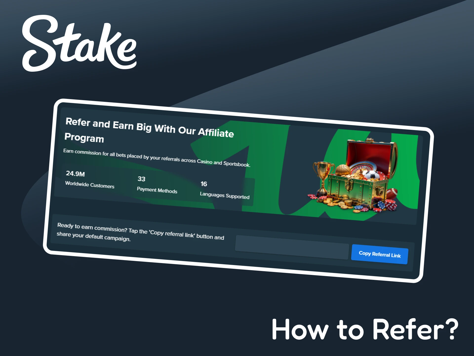 Find out how to refer and earn with Stake's affiliate program.