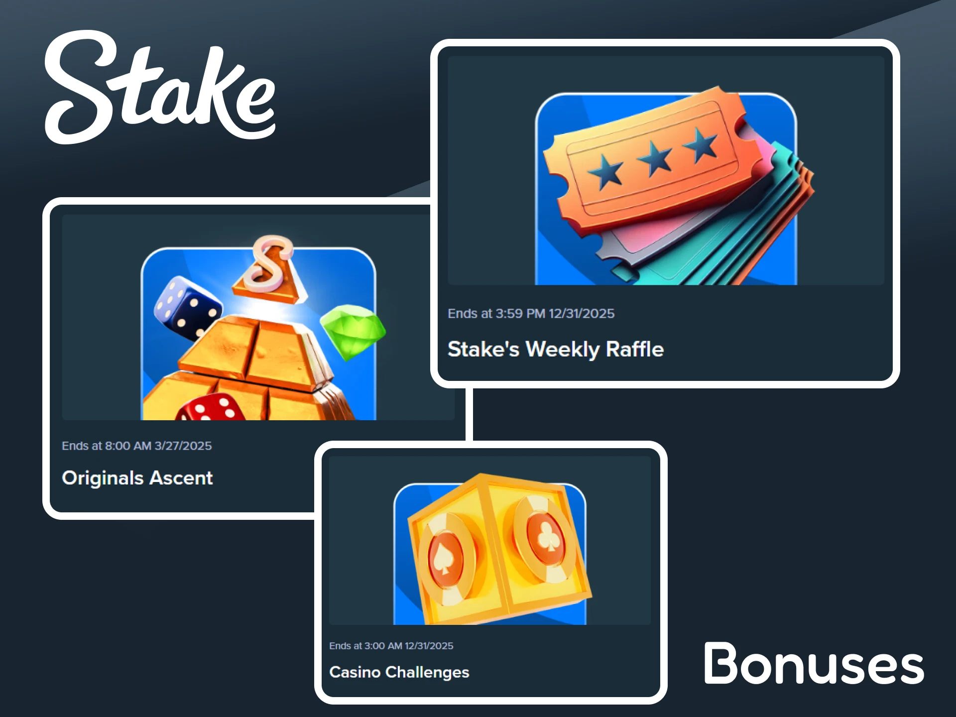 Get bonuses for playing Stake Originals games.