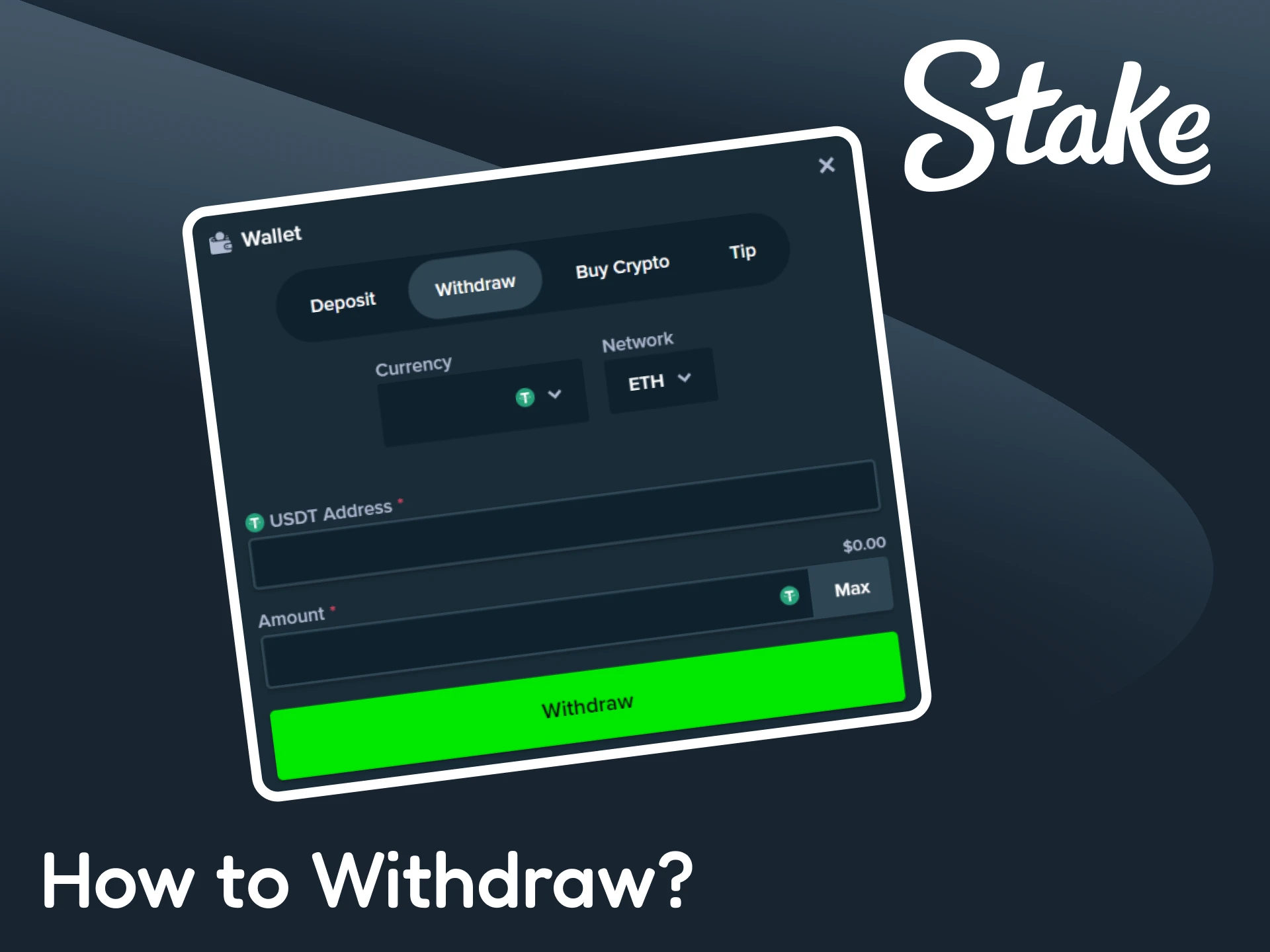 Find out how to withdraw funds from Stake.