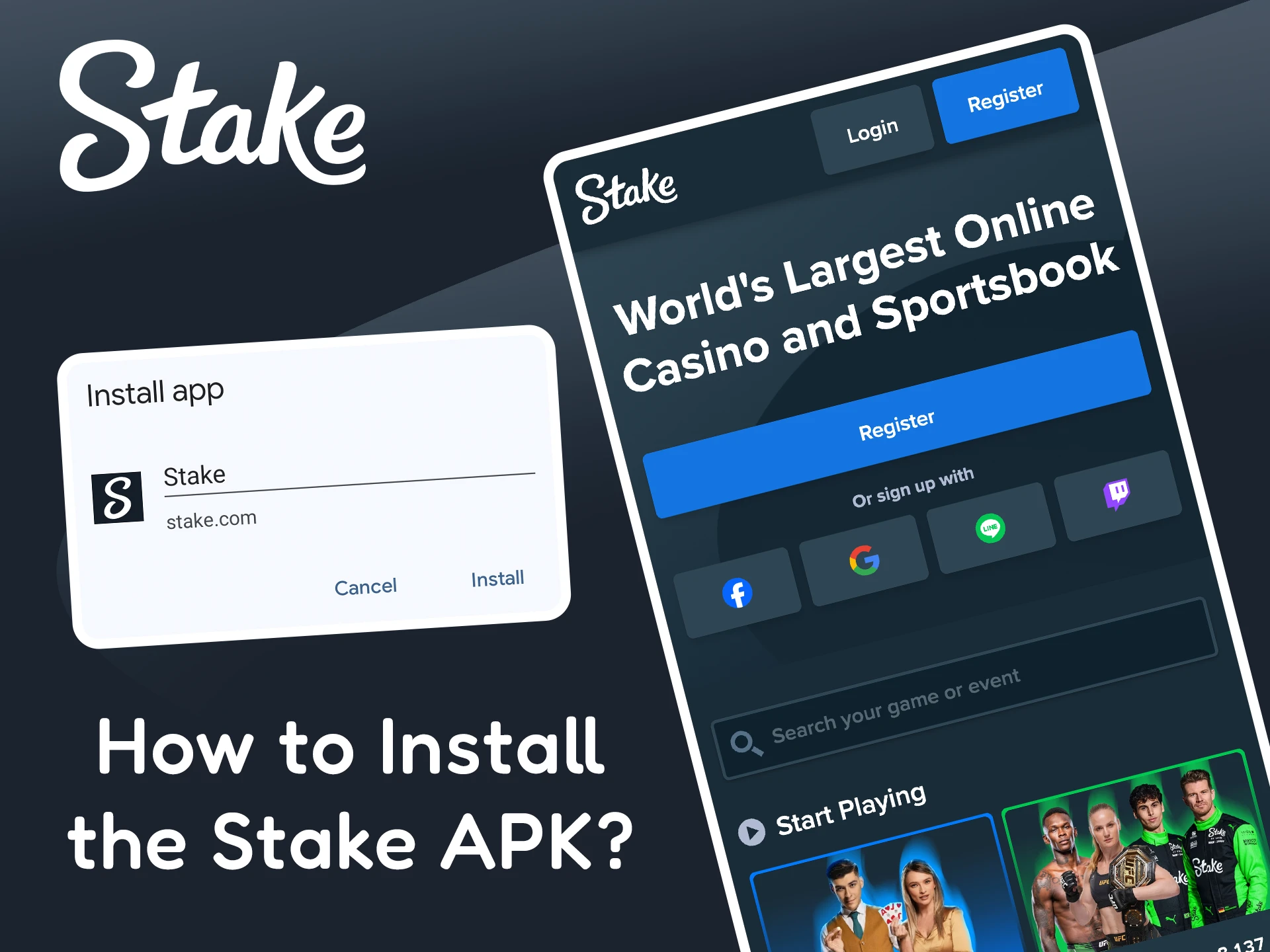 Use the instructions to quickly install the Stake app.